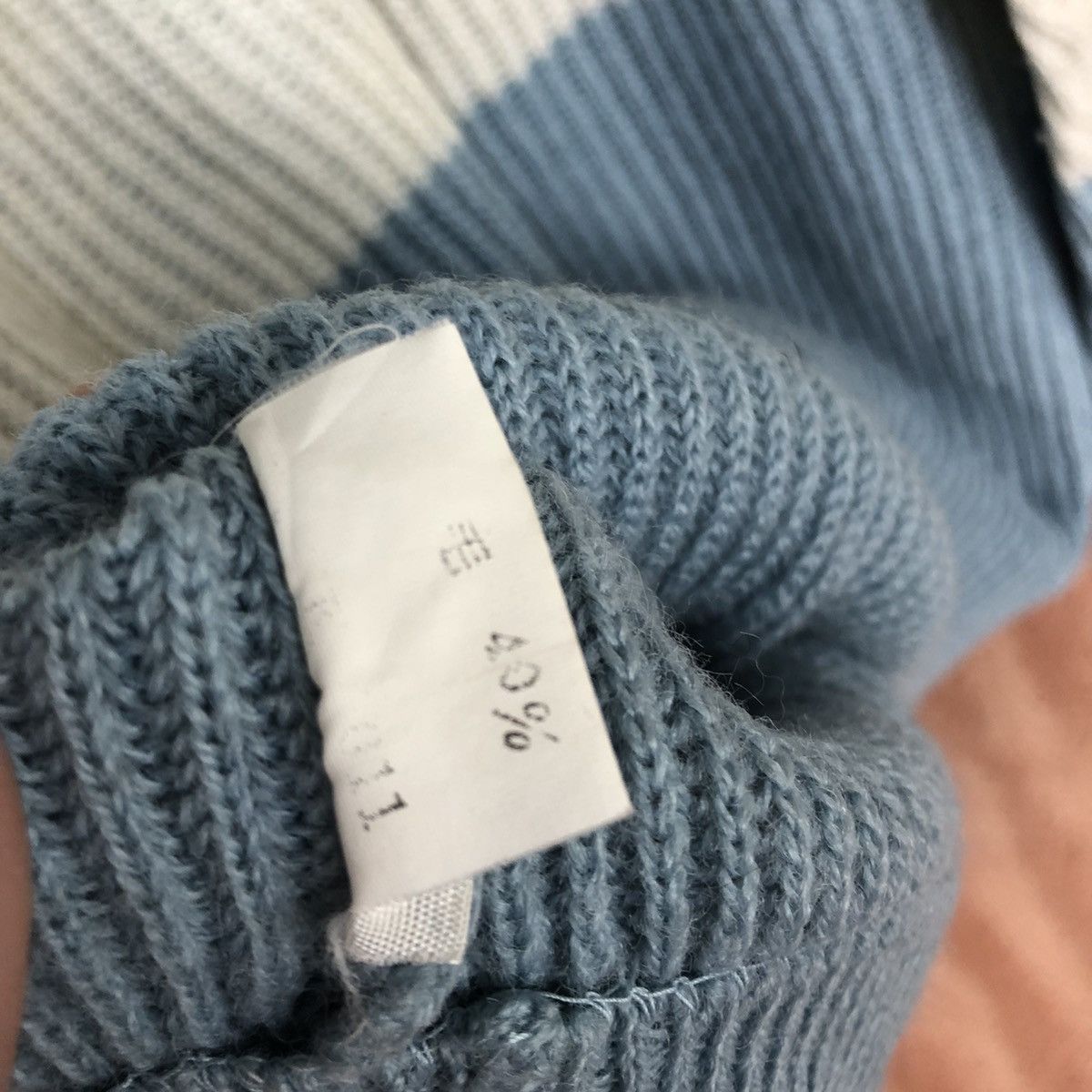 Vintage DLL Portobello's Blue White italy designer Knitwear #c610 Size US L / EU 52-54 / 3 - 13 Thumbnail