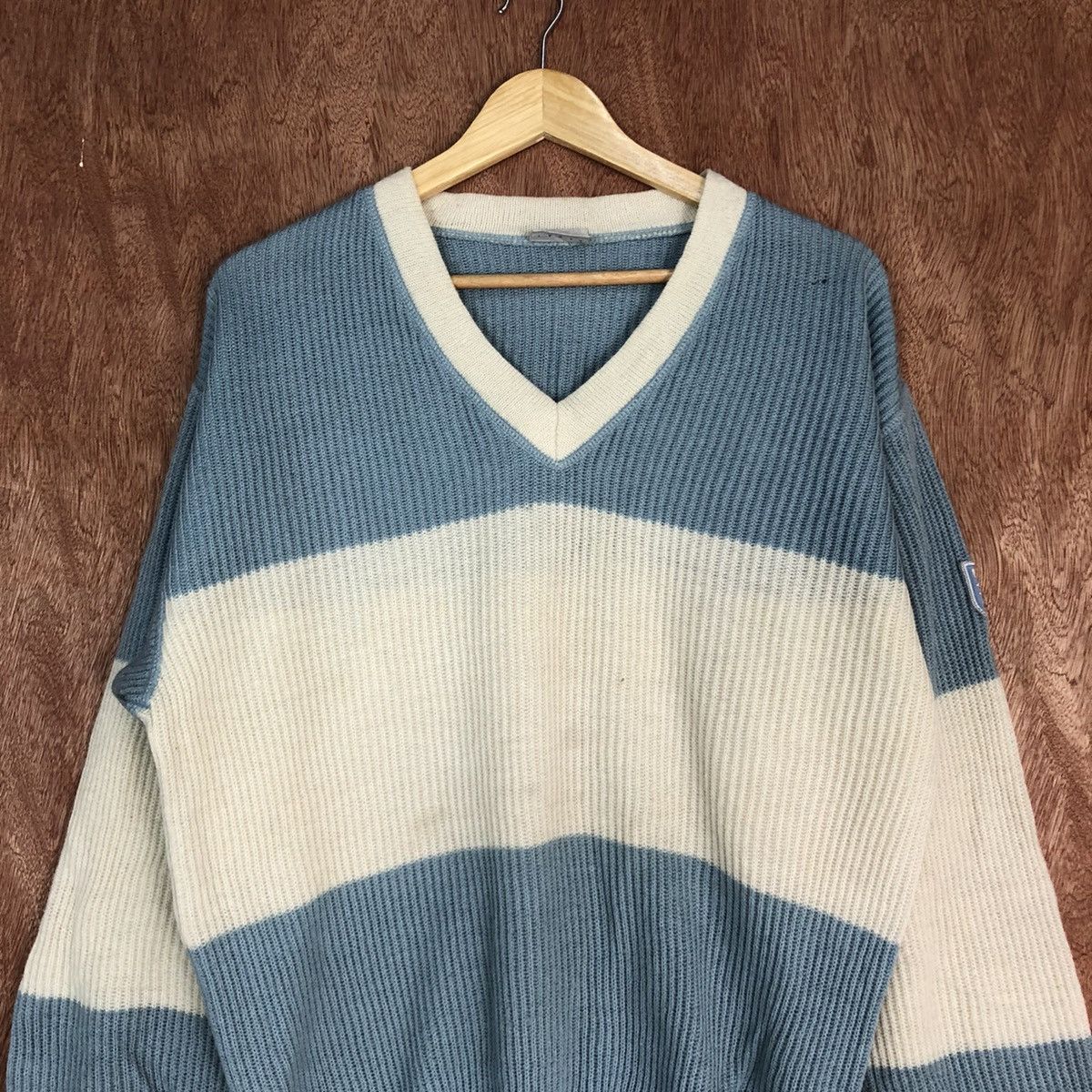 Vintage DLL Portobello's Blue White italy designer Knitwear #c610 Size US L / EU 52-54 / 3 - 8 Thumbnail