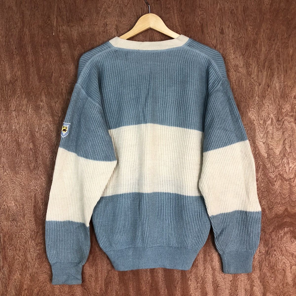 Vintage DLL Portobello's Blue White italy designer Knitwear #c610 Size US L / EU 52-54 / 3 - 11 Thumbnail
