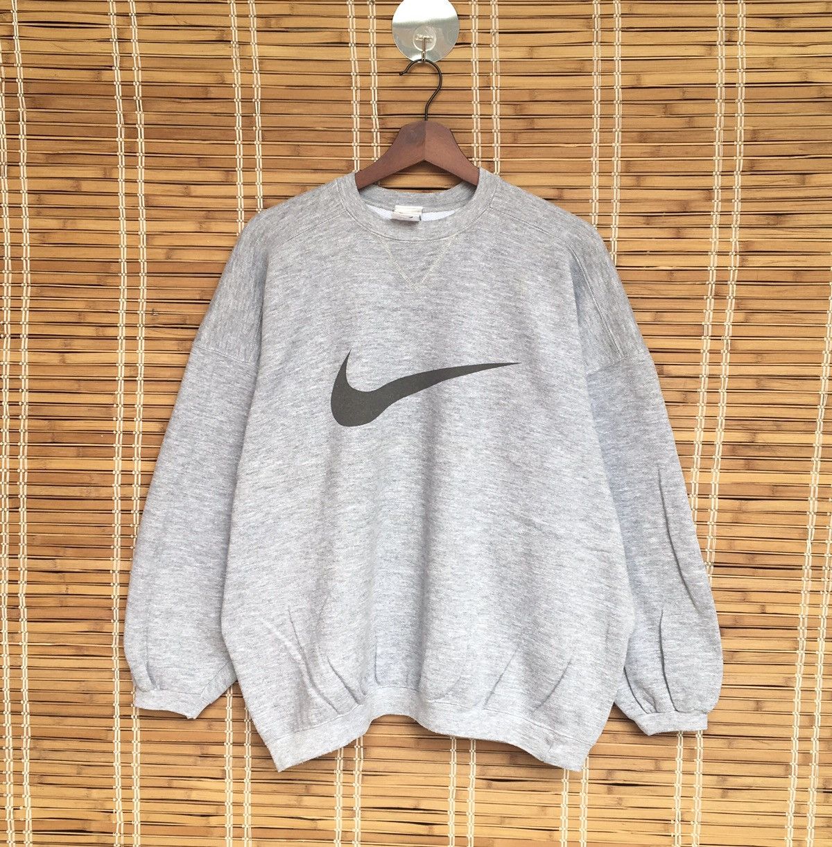 Nike Vintage 90s Nike Big Swoosh Sweatshirt Big Logo Size US M / EU 48-50 / 2 - 1 Thumbnail