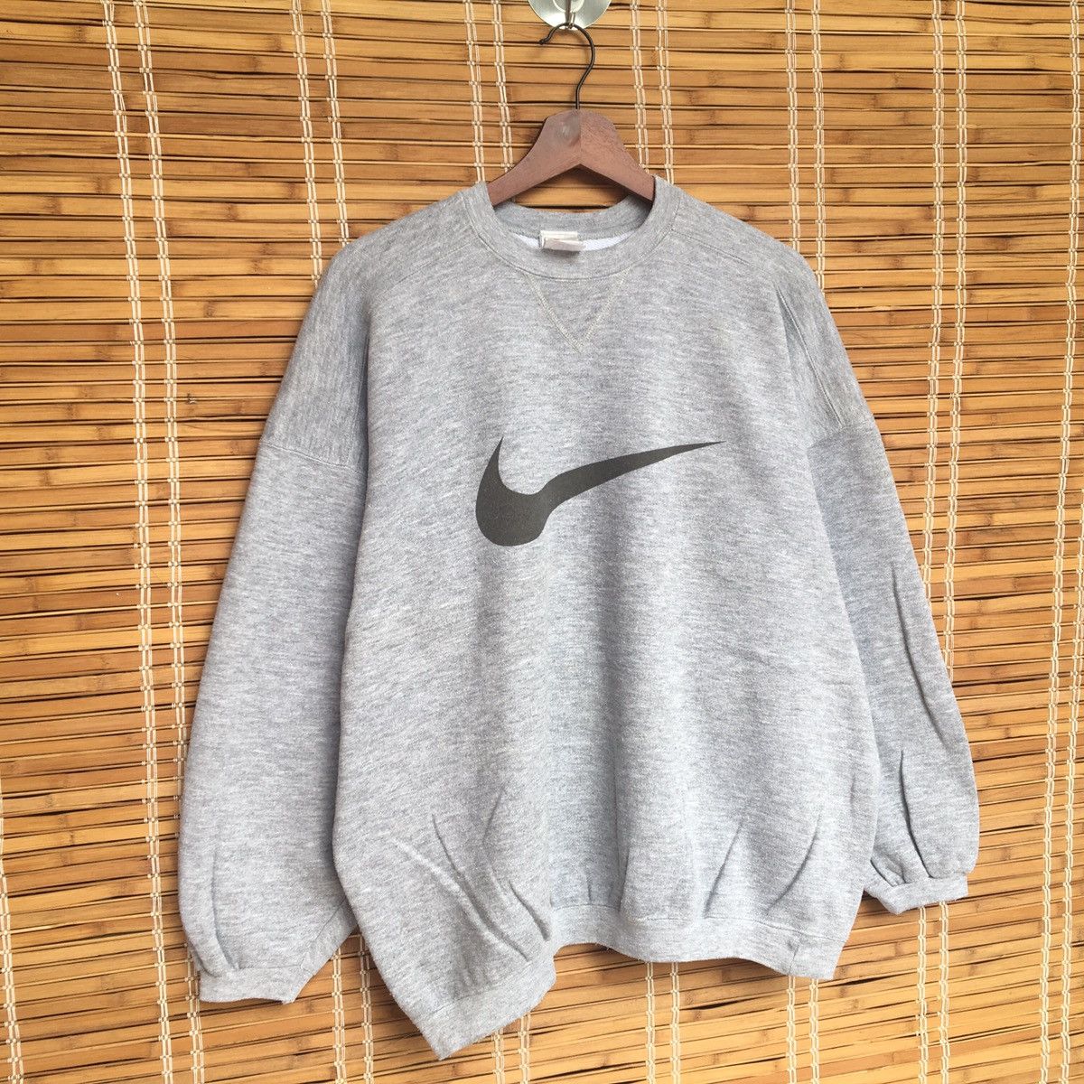 Nike Vintage 90s Nike Big Swoosh Sweatshirt Big Logo Size US M / EU 48-50 / 2 - 2 Thumbnail
