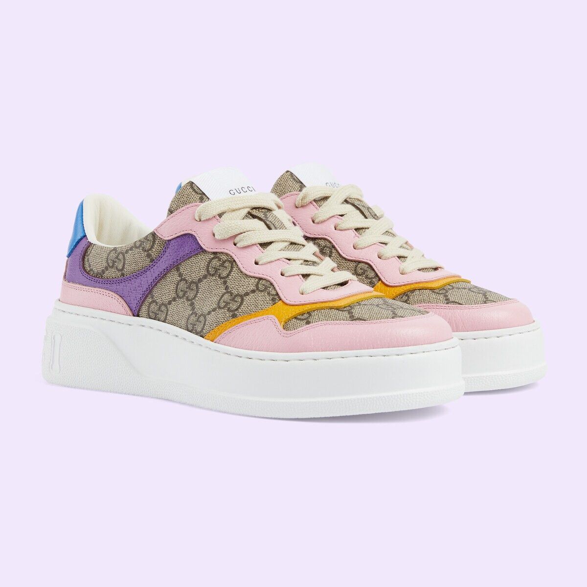 Gucci × Pink × Sneakers GUCCI GG RHYTON LOGO MONOGRAM ‎ 726850 FABAW ...