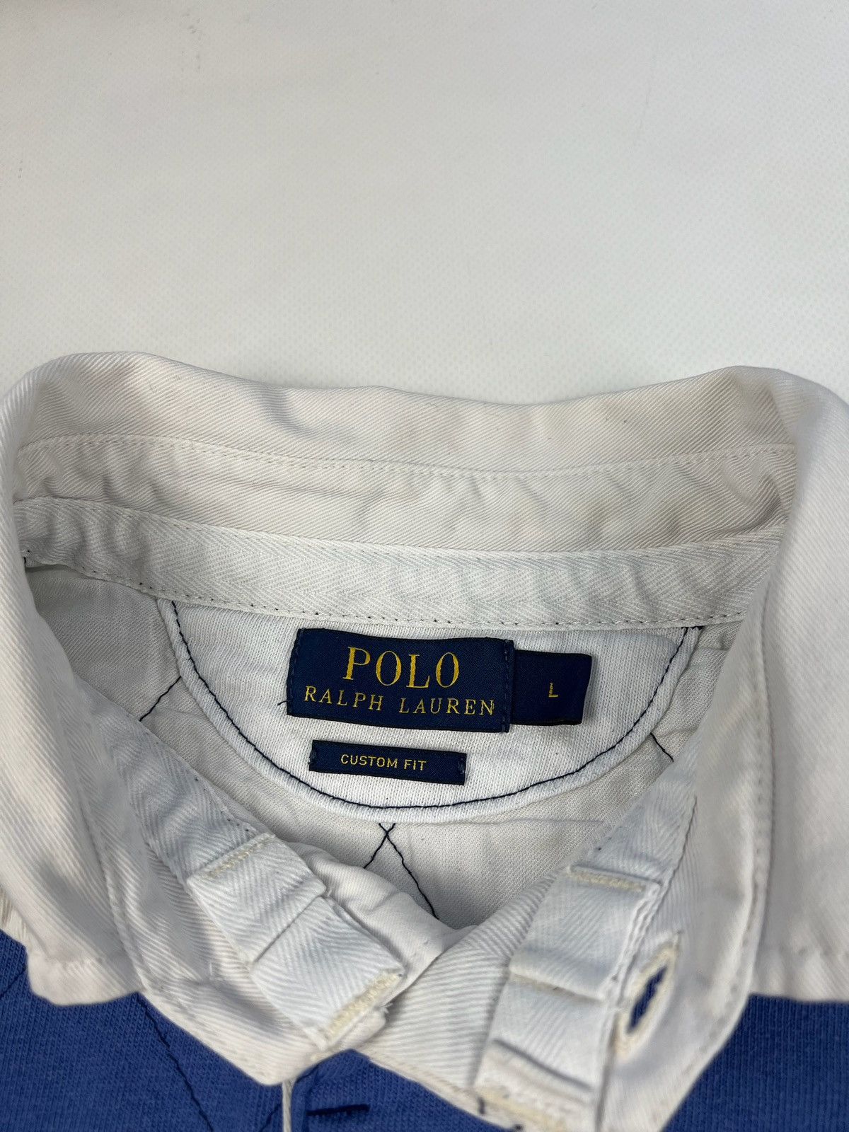 Polo Ralph Lauren Mans Rugby Polo Ralph Lauren Striped Vintage Hype Streetwear Size US L / EU 52-54 / 3 - 2 Thumbnail