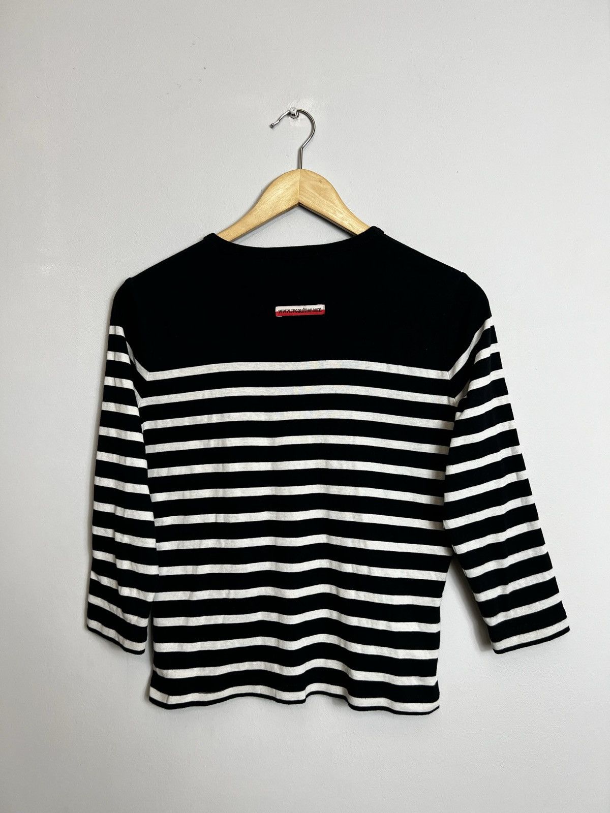 Jean Paul Gaultier Rare Vintage Jean Paul Gaultier Stripped sleeve logo tshirt Size L / US 10 / IT 46 - 2 Thumbnail