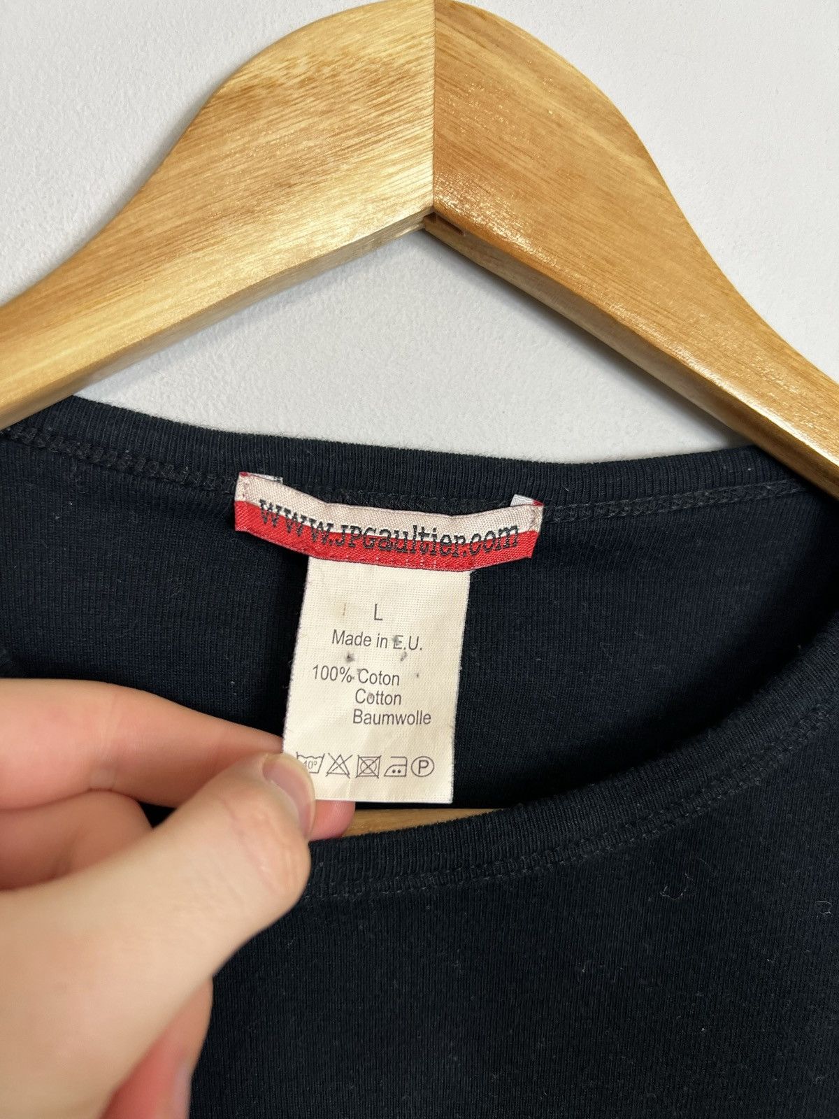 Jean Paul Gaultier Rare Vintage Jean Paul Gaultier Stripped sleeve logo tshirt Size L / US 10 / IT 46 - 4 Thumbnail