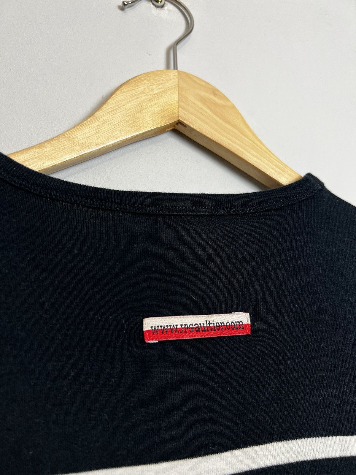 Jean Paul Gaultier Rare Vintage Jean Paul Gaultier Stripped sleeve logo tshirt Size L / US 10 / IT 46 - 6 Thumbnail