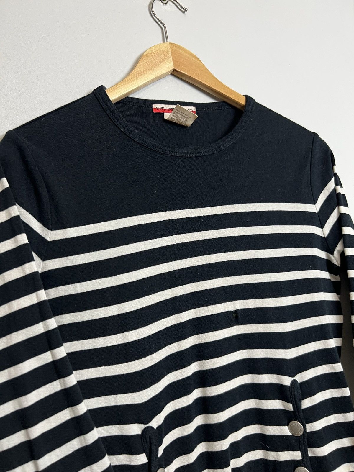 Jean Paul Gaultier Rare Vintage Jean Paul Gaultier Stripped sleeve logo tshirt Size L / US 10 / IT 46 - 3 Thumbnail