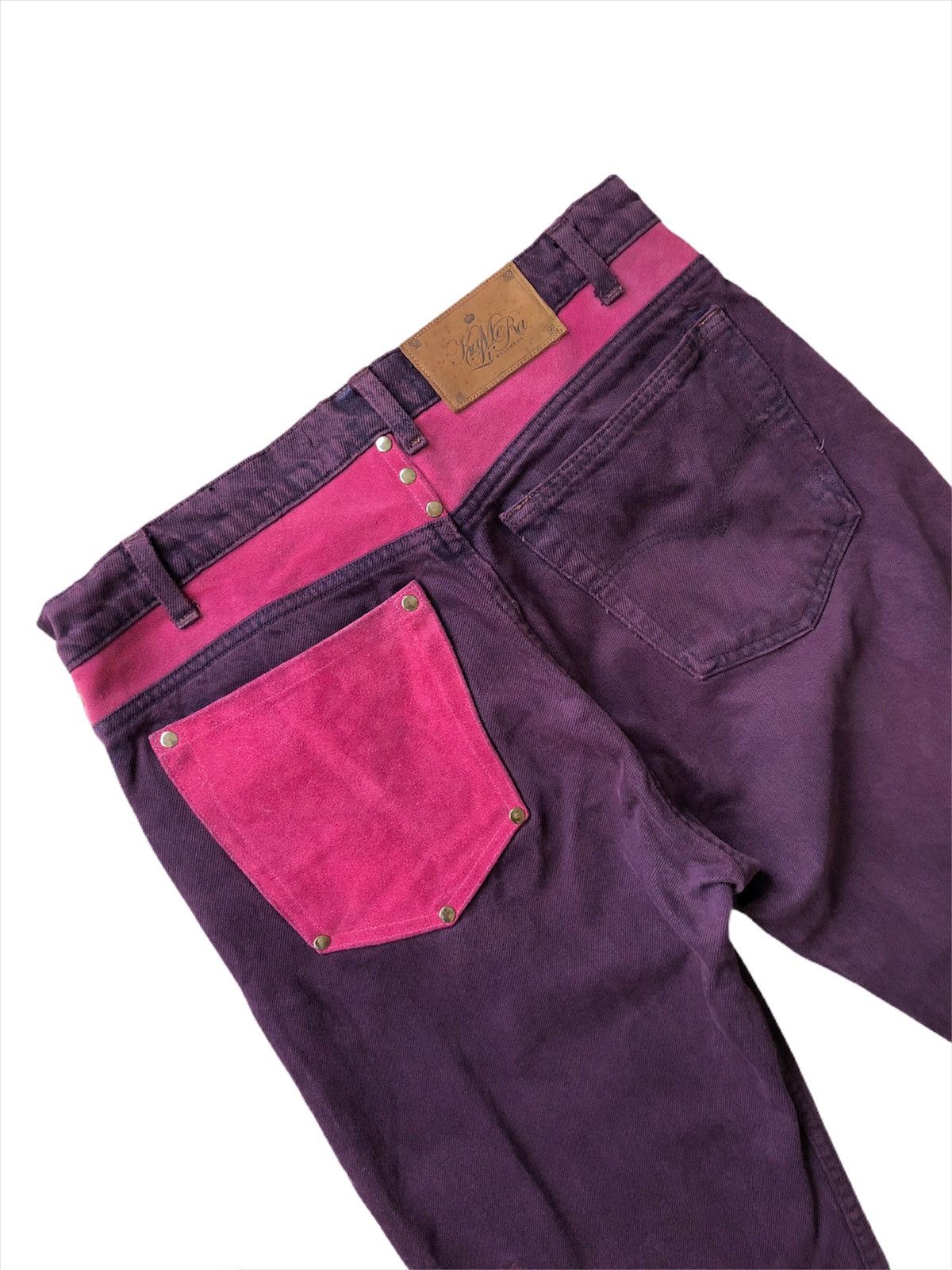 Levi's Vintage Clothing SICK🔥LEVI'S x KALIMERA EU Hybrid Leather Denim Size US 32 / EU 48 - 2 Thumbnail