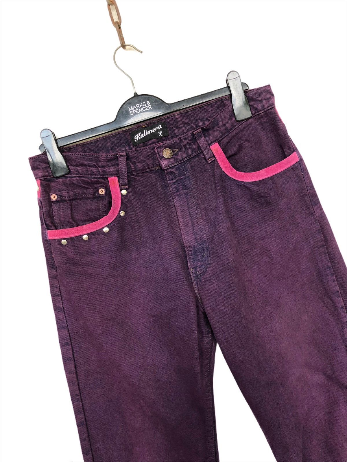 Levi's Vintage Clothing SICK🔥LEVI'S x KALIMERA EU Hybrid Leather Denim Size US 32 / EU 48 - 5 Thumbnail