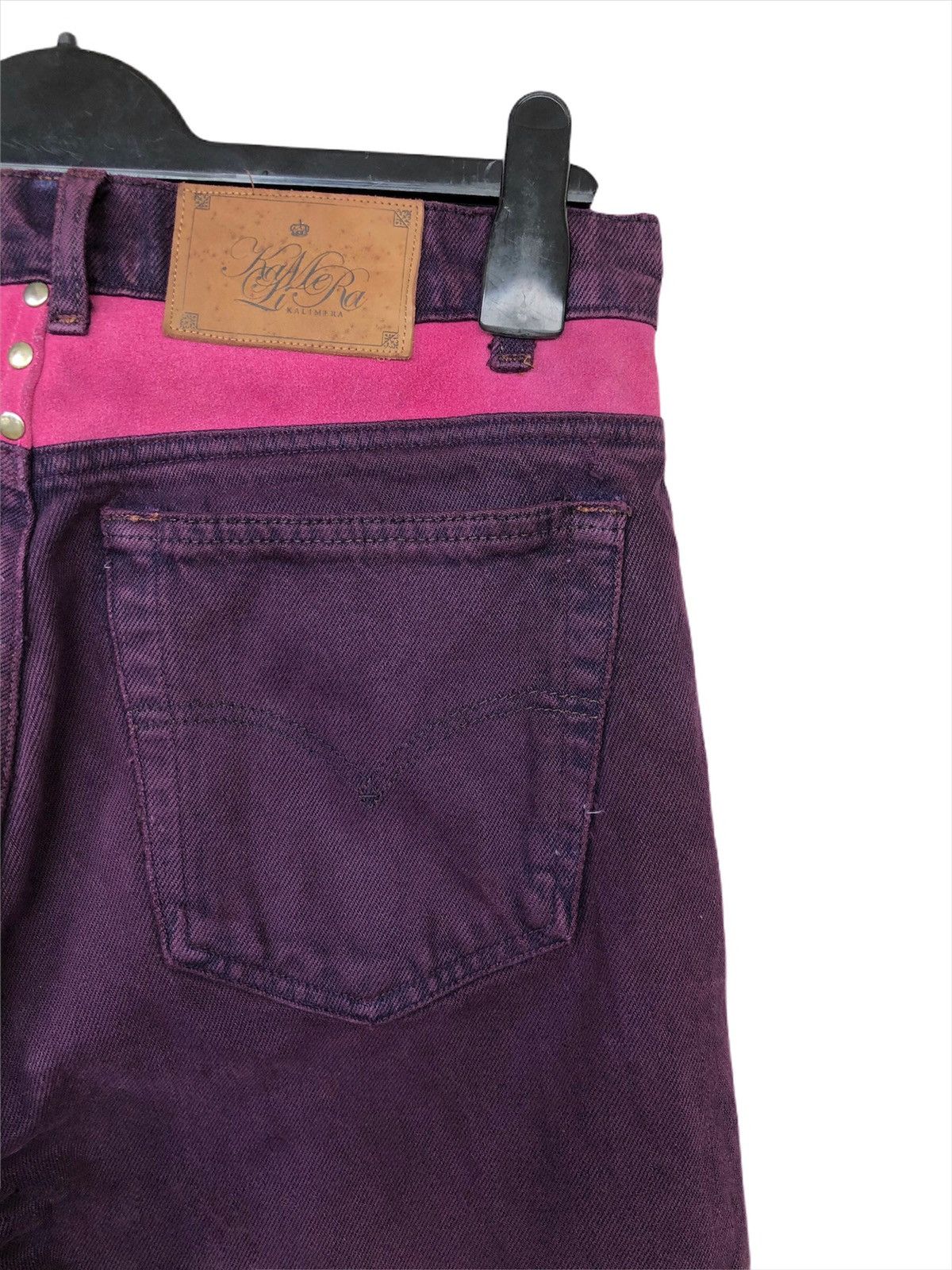 Levi's Vintage Clothing SICK🔥LEVI'S x KALIMERA EU Hybrid Leather Denim Size US 32 / EU 48 - 3 Thumbnail