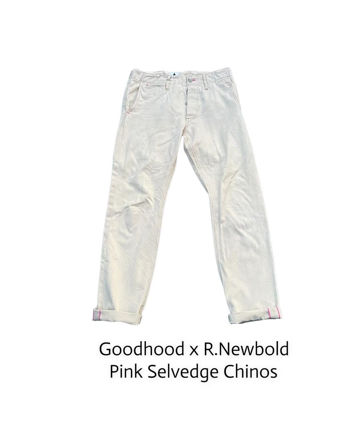 image of Goodhood X R.newbold Selvedge Chinos in Beige, Men's (Size 31)