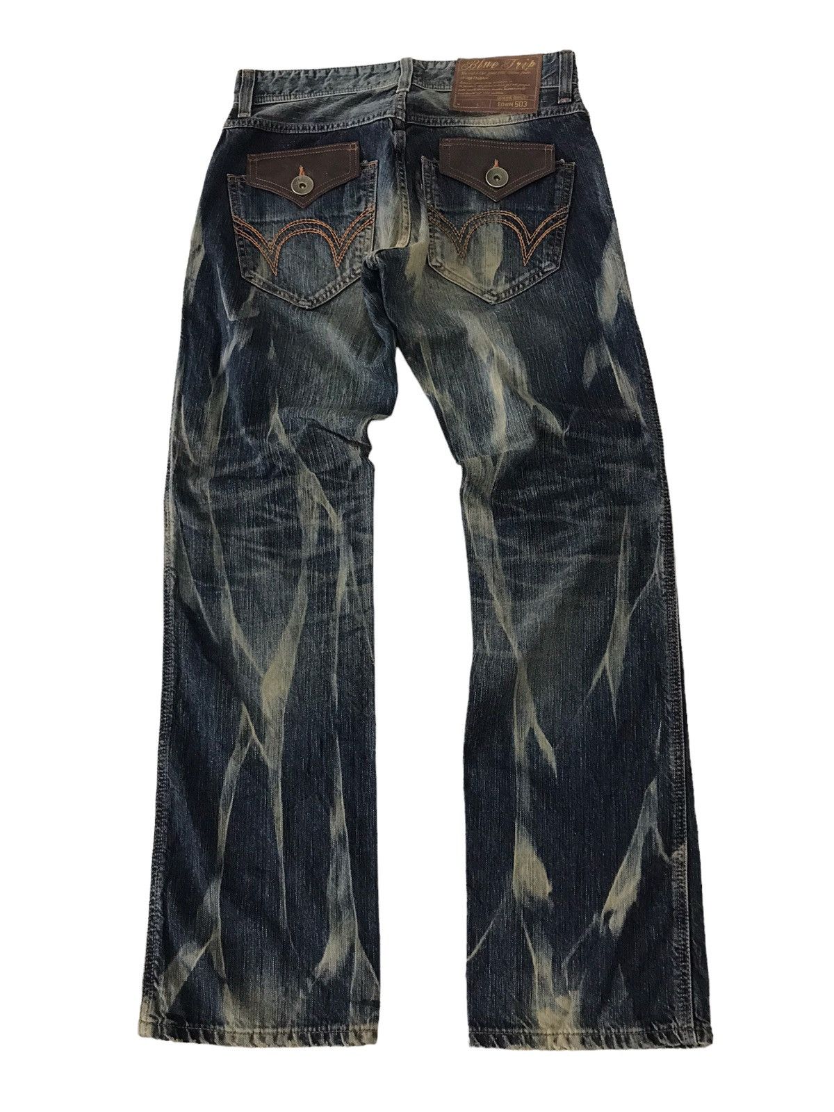Edwin Acid Wash Vintage Edwin Blue Trip 503 Rusty Denim Pant⚡️ Size US 31 - 11 Thumbnail