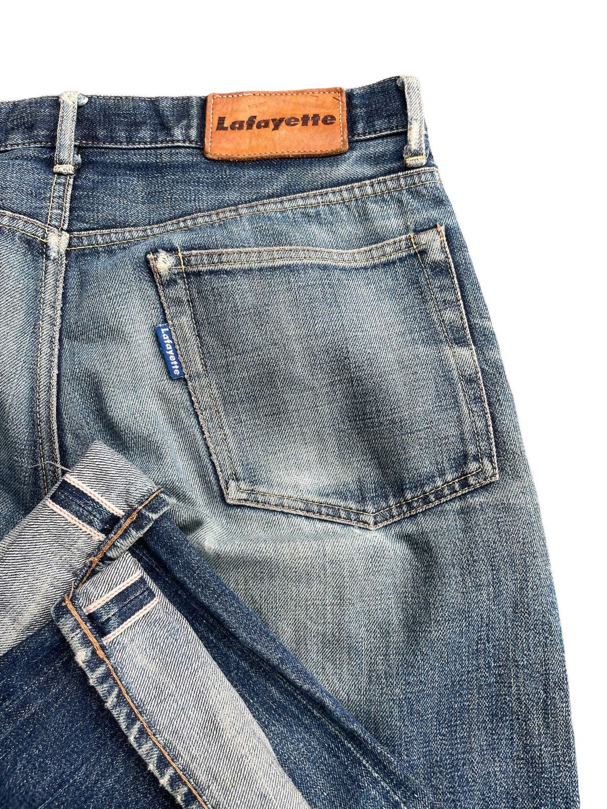 Lafayette 148 × Vintage Vintage Lafayette Aging Distressed Selvedge Denim Size US 33 - 13 Thumbnail