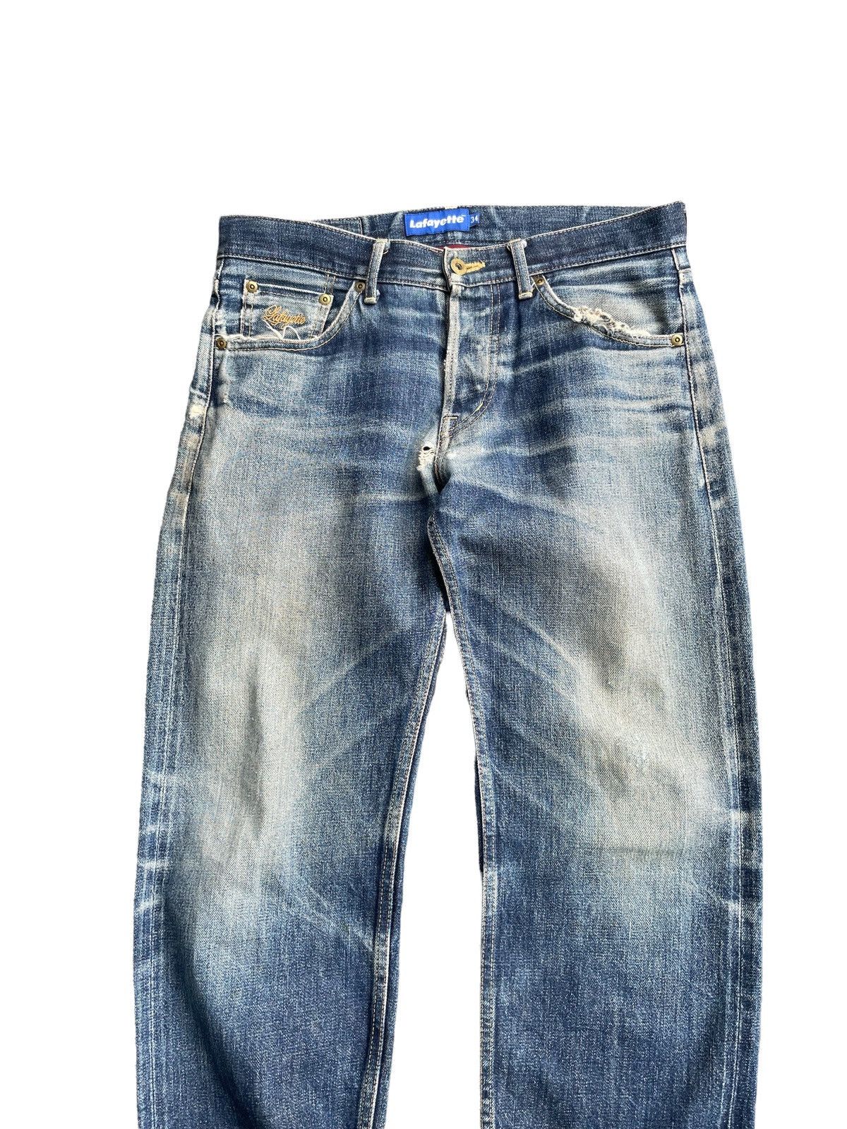 Lafayette 148 × Vintage Vintage Lafayette Aging Distressed Selvedge Denim Size US 33 - 5 Thumbnail