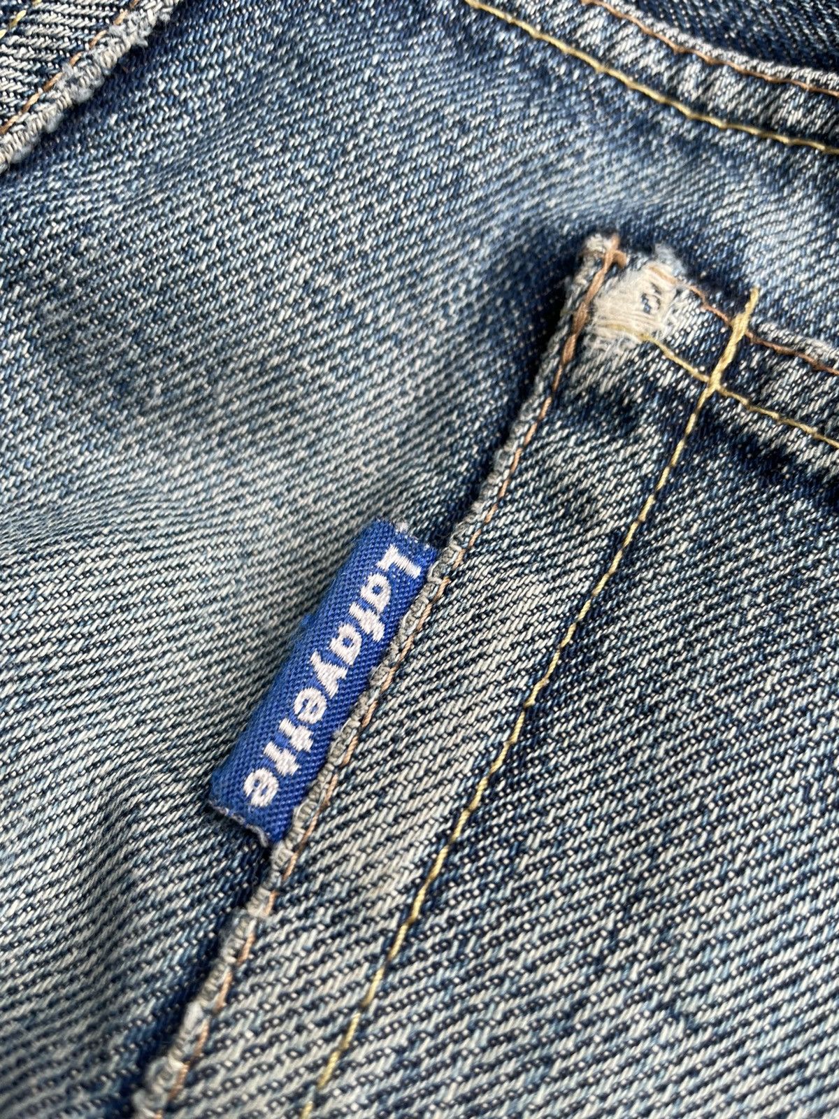 Lafayette 148 × Vintage Vintage Lafayette Aging Distressed Selvedge Denim Size US 33 - 16 Thumbnail