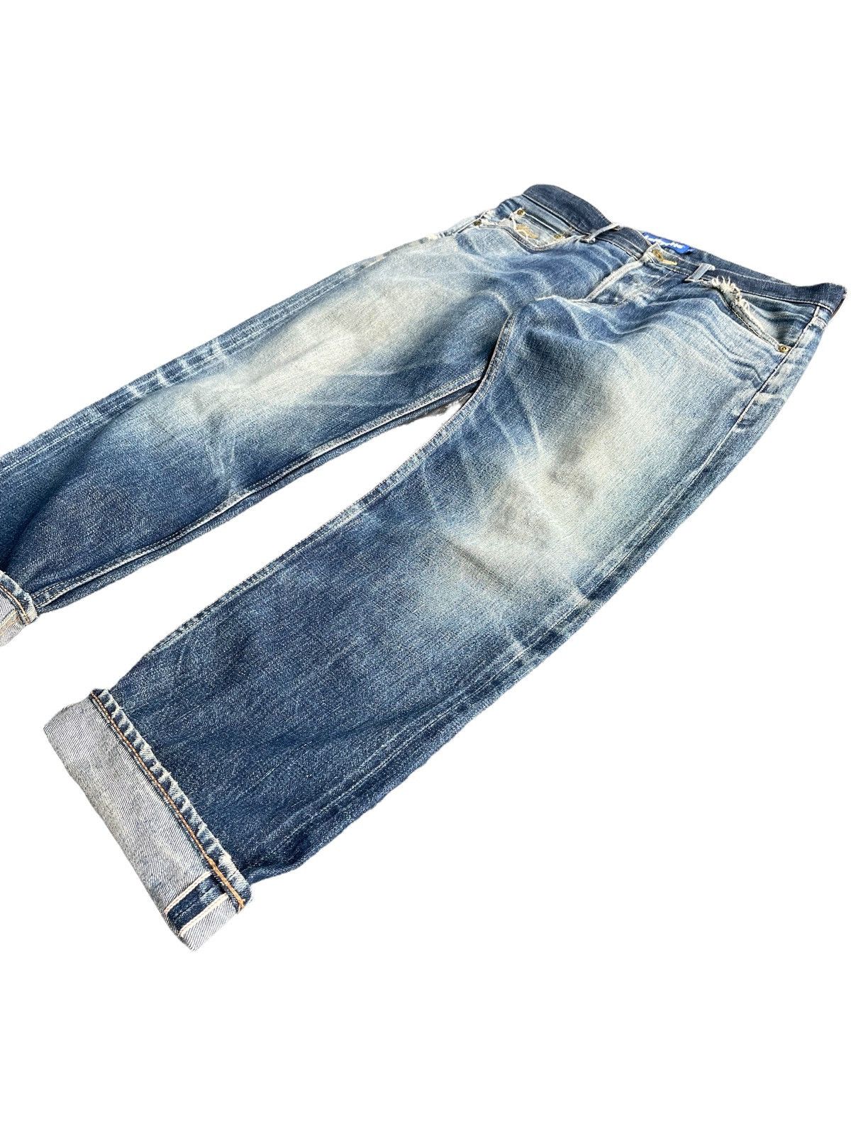 Lafayette 148 × Vintage Vintage Lafayette Aging Distressed Selvedge Denim Size US 33 - 3 Thumbnail
