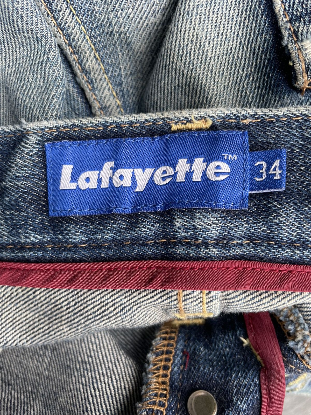 Lafayette 148 × Vintage Vintage Lafayette Aging Distressed Selvedge Denim Size US 33 - 17 Thumbnail
