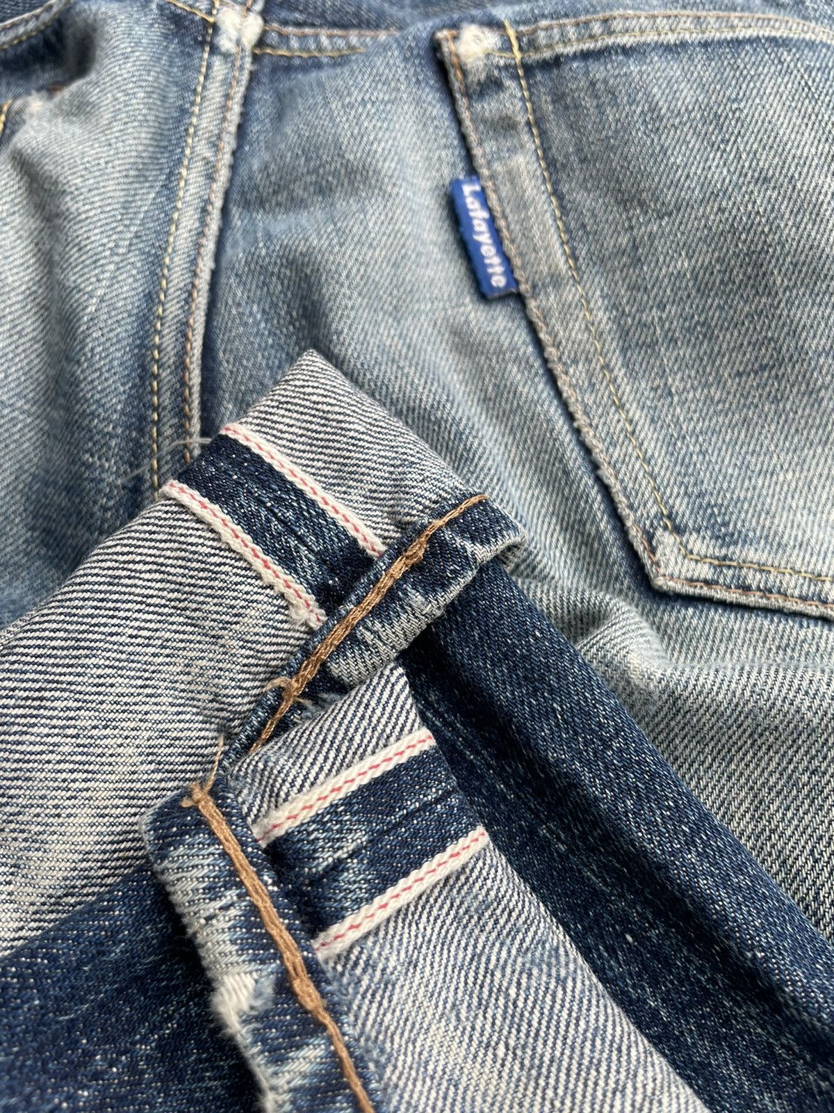 Lafayette 148 × Vintage Vintage Lafayette Aging Distressed Selvedge Denim Size US 33 - 14 Thumbnail