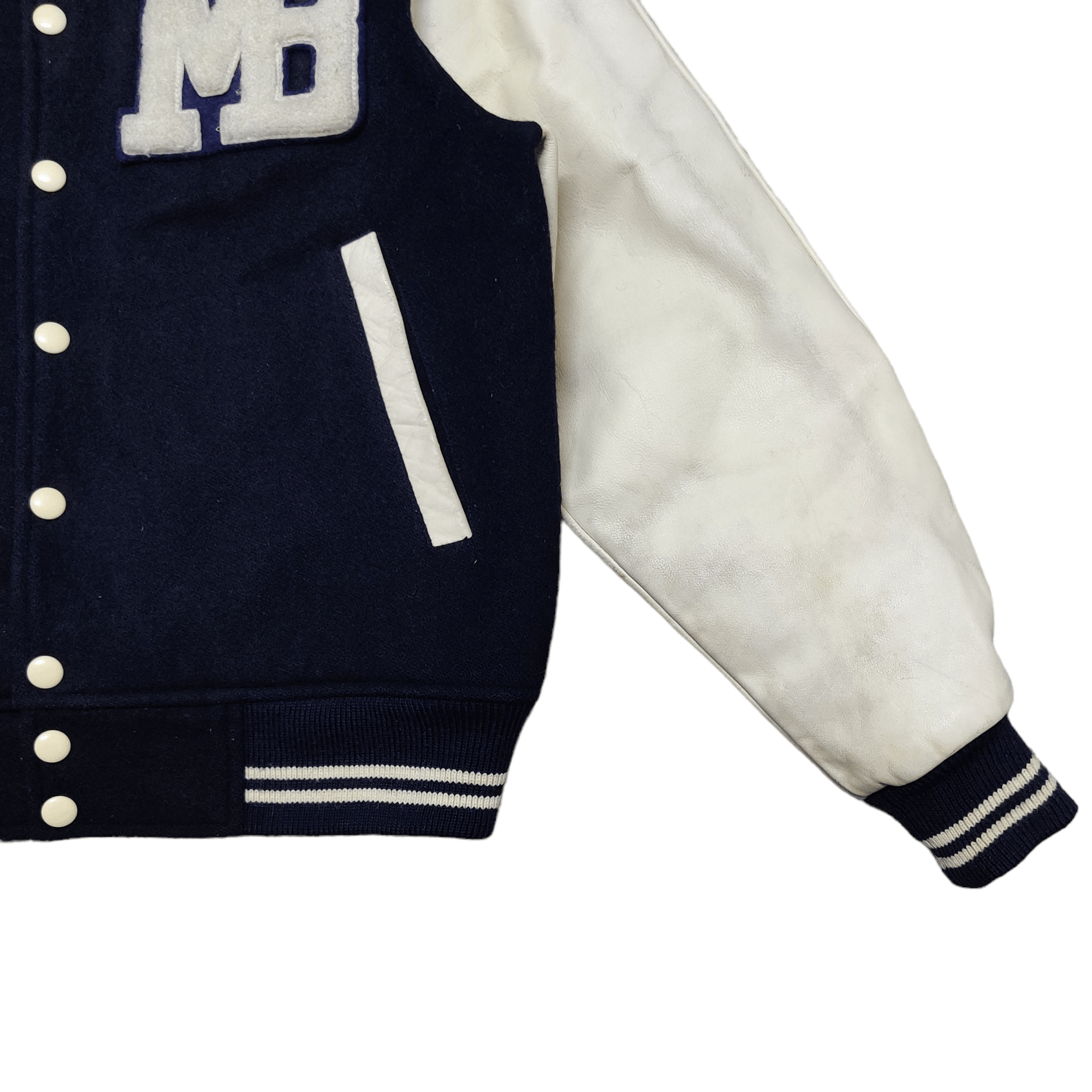 Macbeth Vintage Mac Beth MB Varsity Jacket Wool Leather Sleeve Size US M / EU 48-50 / 2 - 4 Thumbnail