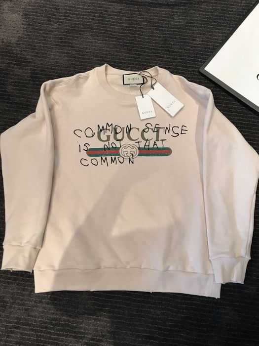 Gucci common sense is online not that common hoodie