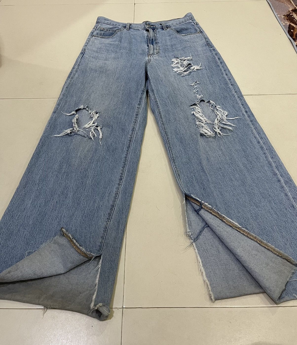 GU ❌SUMMER SALE❌BAGGY FLARE JNCO INSPIRED STYLE JEANS WIDE LEG Size US 31 - 3 Thumbnail