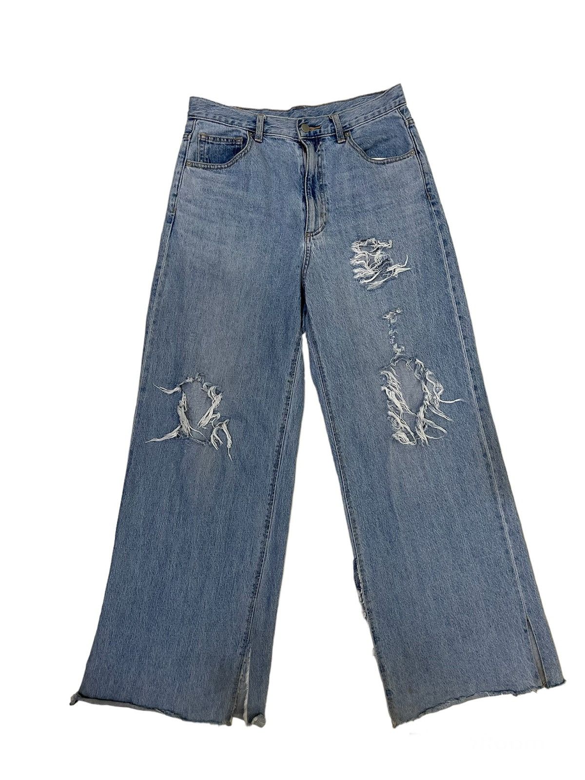 GU ❌SUMMER SALE❌BAGGY FLARE JNCO INSPIRED STYLE JEANS WIDE LEG Size US 31 - 1 Thumbnail