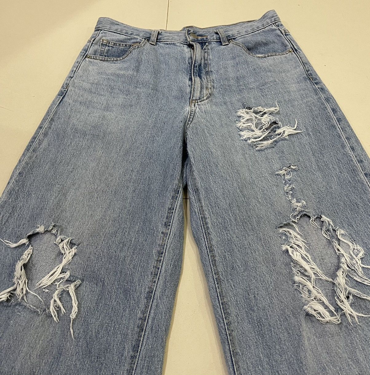 GU ❌SUMMER SALE❌BAGGY FLARE JNCO INSPIRED STYLE JEANS WIDE LEG Size US 31 - 2 Thumbnail