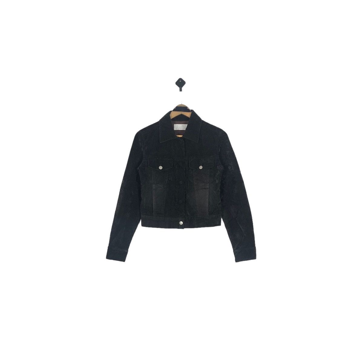 Maison Margiela Maison Margiela FW97 Artisanal Black Painted Velvet Jacket Size S / US 4 / IT 40 - 3 Thumbnail