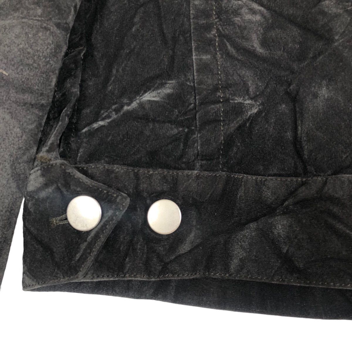 Maison Margiela Maison Margiela FW97 Artisanal Black Painted Velvet Jacket Size S / US 4 / IT 40 - 16 Thumbnail