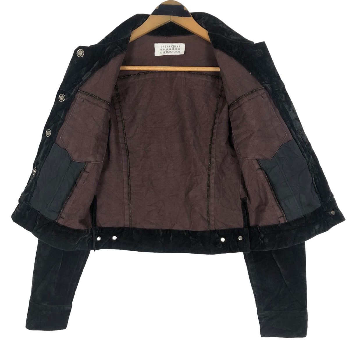 Maison Margiela Maison Margiela FW97 Artisanal Black Painted Velvet Jacket Size S / US 4 / IT 40 - 8 Thumbnail