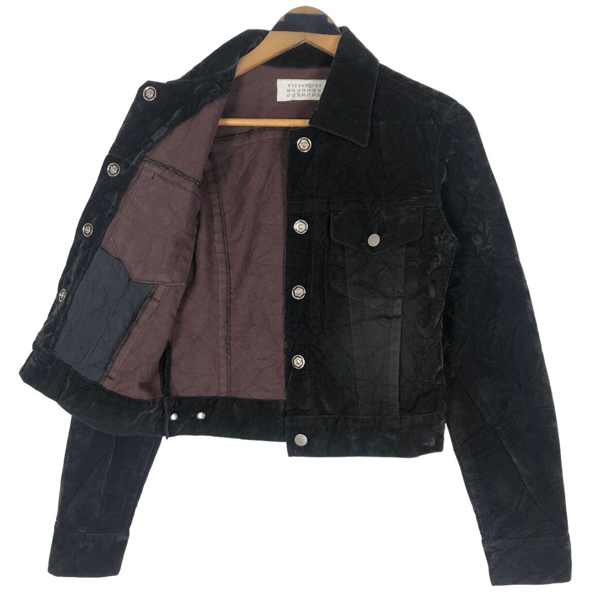 Maison Margiela Maison Margiela FW97 Artisanal Black Painted Velvet Jacket Size S / US 4 / IT 40 - 7 Thumbnail