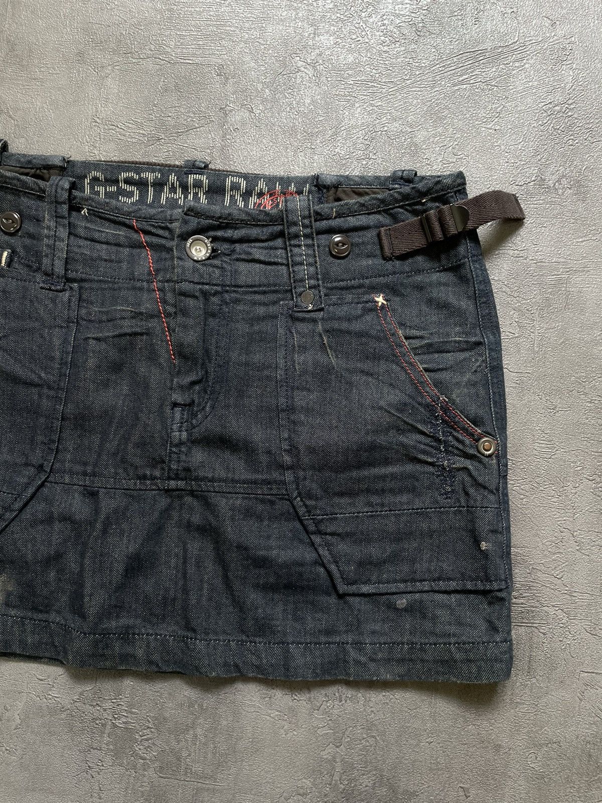 G-Star × Vintage Vintage Raw g star denim mini skirt Size 27" / US 4 / IT 40 - 2 Thumbnail