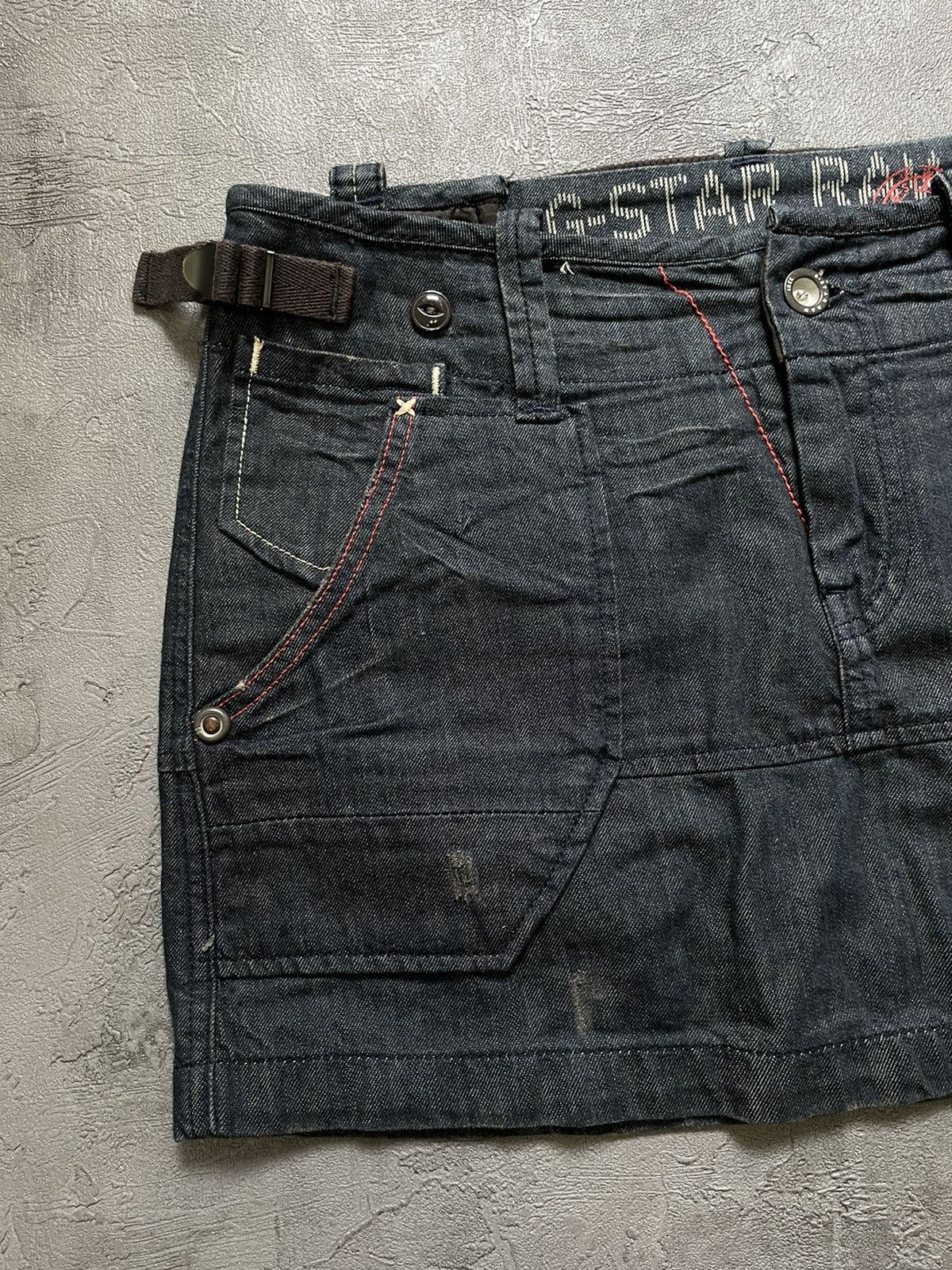 G-Star × Vintage Vintage Raw g star denim mini skirt Size 27" / US 4 / IT 40 - 3 Thumbnail
