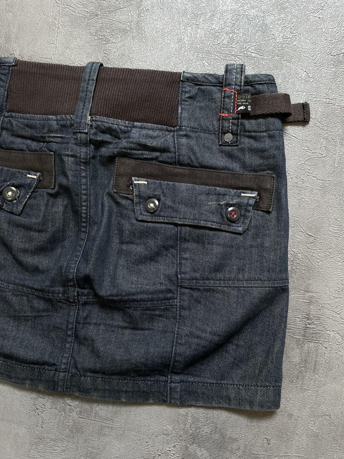 G-Star × Vintage Vintage Raw g star denim mini skirt Size 27" / US 4 / IT 40 - 5 Thumbnail