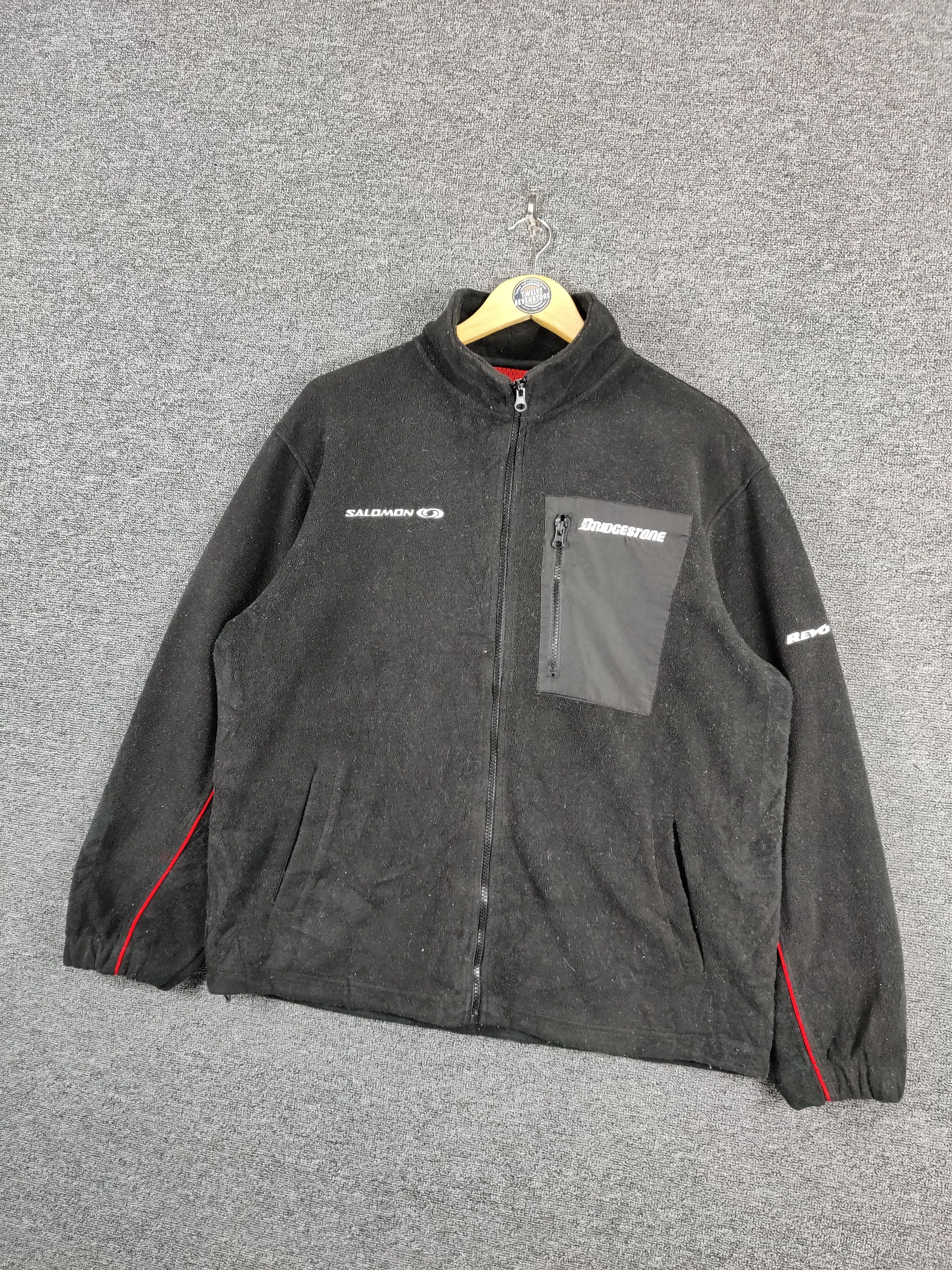 Salomon Vintage Salomon x Bridgestone Fleece Zipper Jacket Size US XXL / EU 58 / 5 - 2 Thumbnail