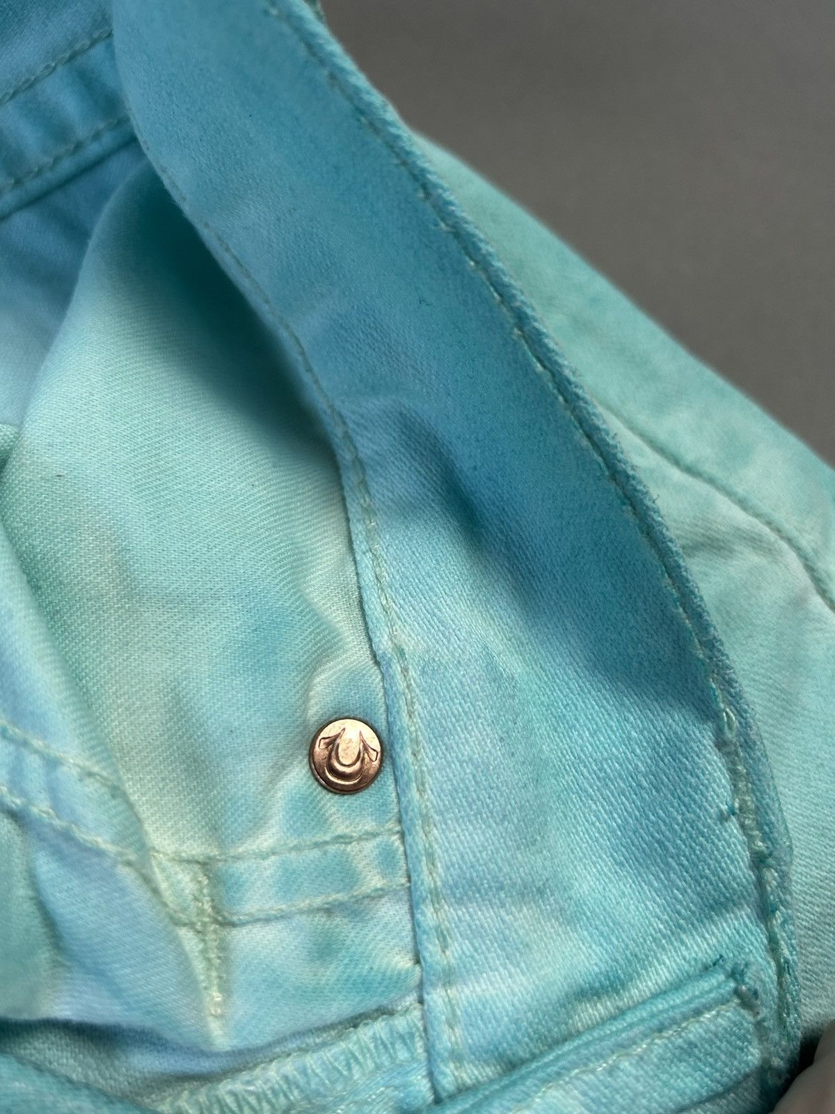 True Religion × Vintage True Religion jeans blue turquoise vintage denim pants Size US 31 - 10 Thumbnail