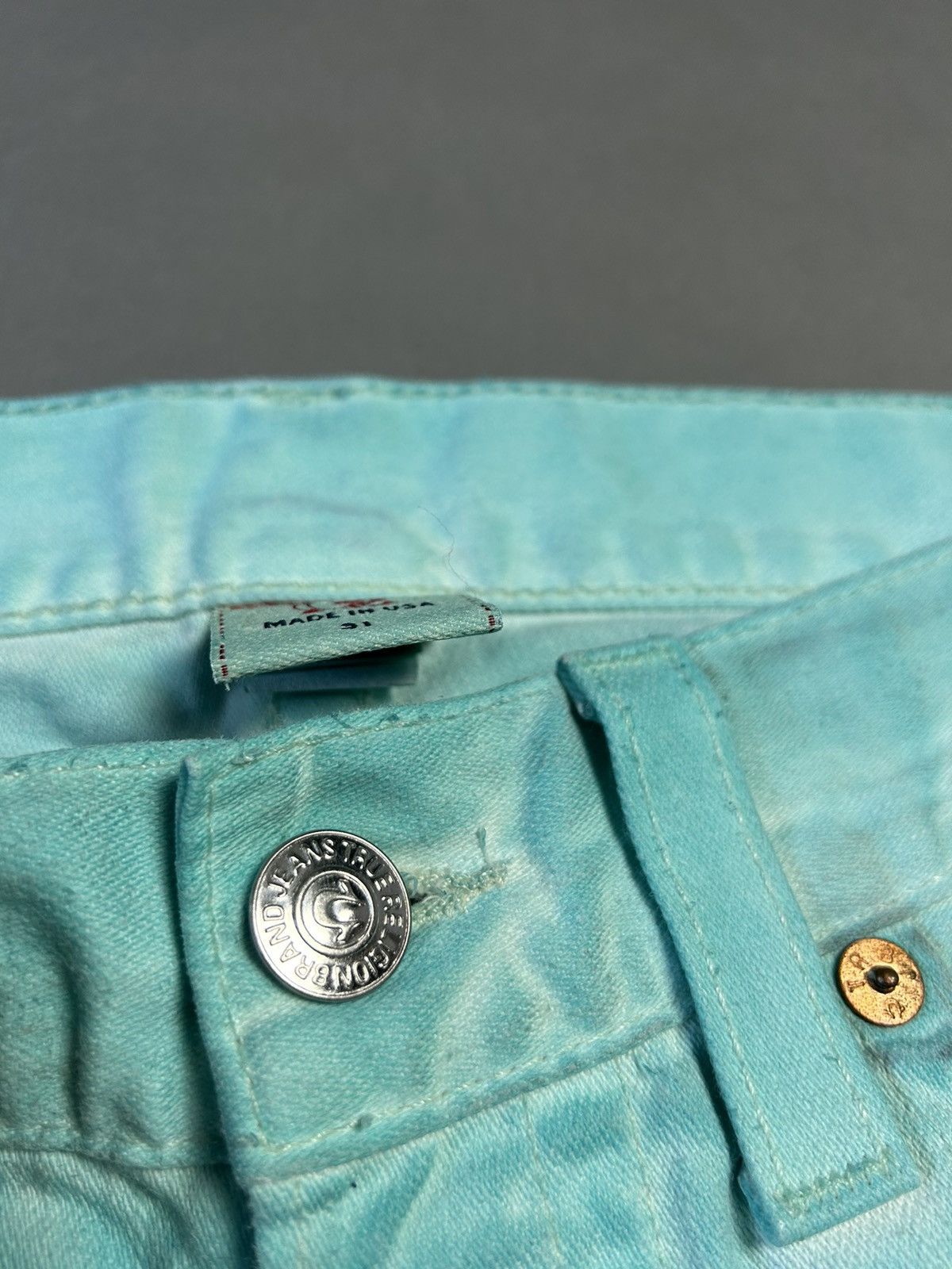 True Religion × Vintage True Religion jeans blue turquoise vintage denim pants Size US 31 - 8 Thumbnail