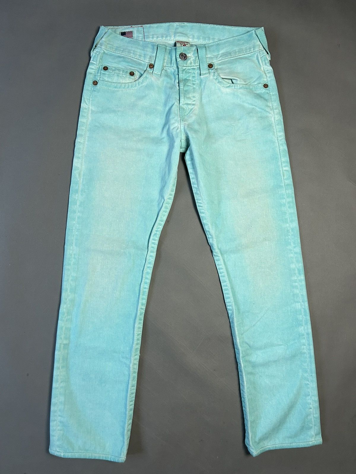 True Religion × Vintage True Religion jeans blue turquoise vintage denim pants Size US 31 - 6 Thumbnail