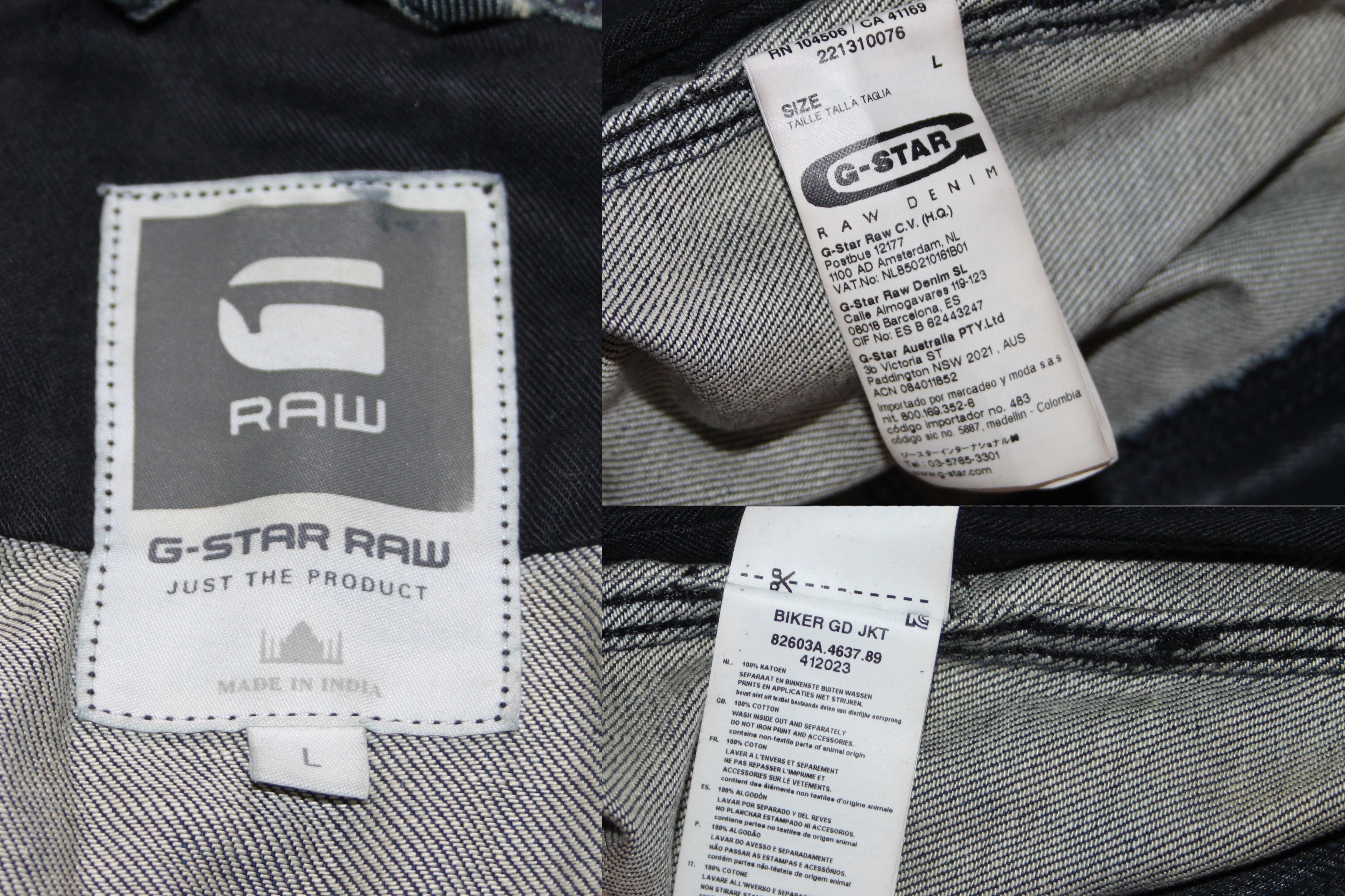 G-Star G-star Raw Biker Jacket Size US L / EU 52-54 / 3 - 5 Thumbnail
