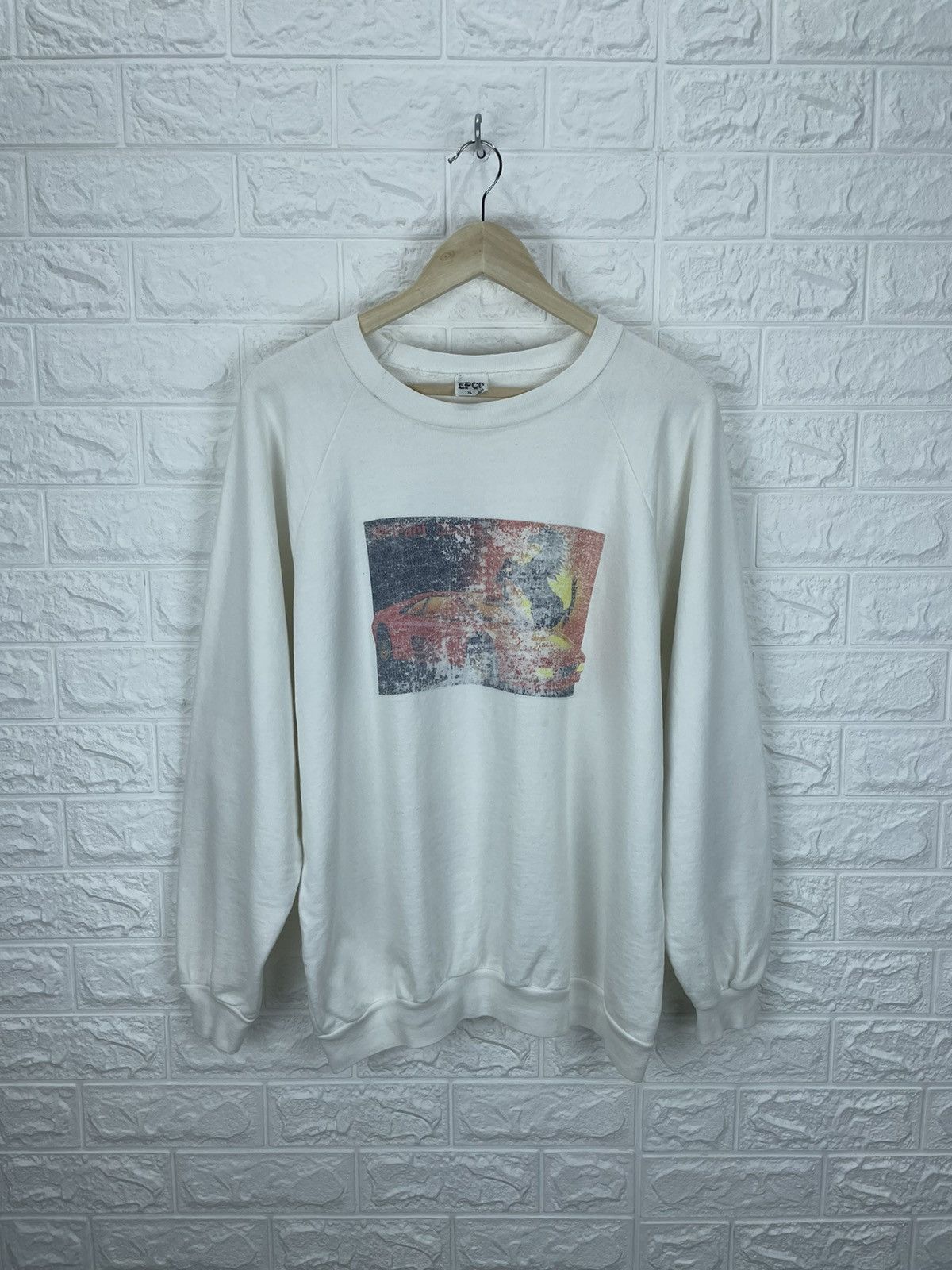Ferrari × Vintage Vintage Ferrari 348 Sweatshirt Big Logo Size US XL / EU 56 / 4 - 1 Thumbnail