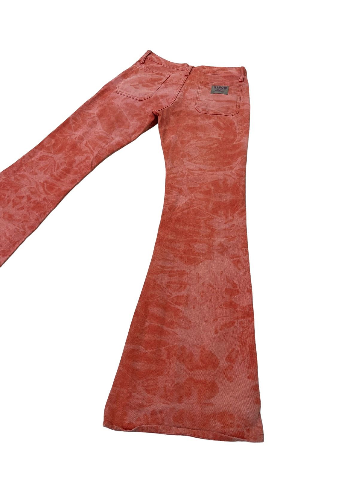Japanese Brand Flare Jeans 80s Bison Japan Acid Wash Bell Bottom 5🟦3 Size US 31 - 12 Thumbnail