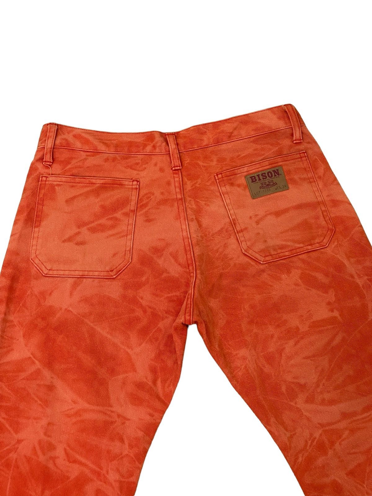 Japanese Brand Flare Jeans 80s Bison Japan Acid Wash Bell Bottom 5🟦3 Size US 31 - 17 Thumbnail