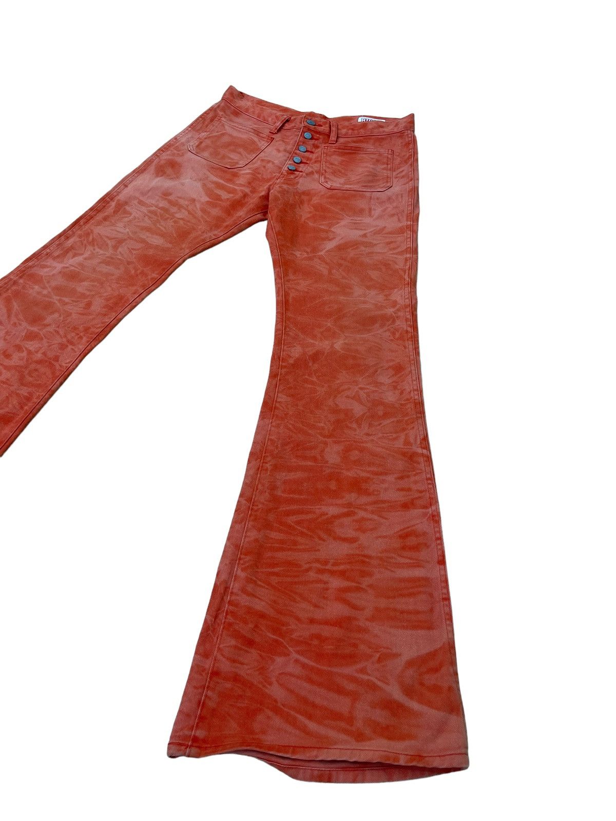 Japanese Brand Flare Jeans 80s Bison Japan Acid Wash Bell Bottom 5🟦3 Size US 31 - 3 Thumbnail