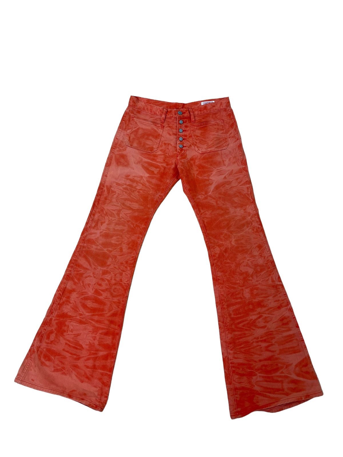 Japanese Brand Flare Jeans 80s Bison Japan Acid Wash Bell Bottom 5🟦3 Size US 31 - 2 Thumbnail