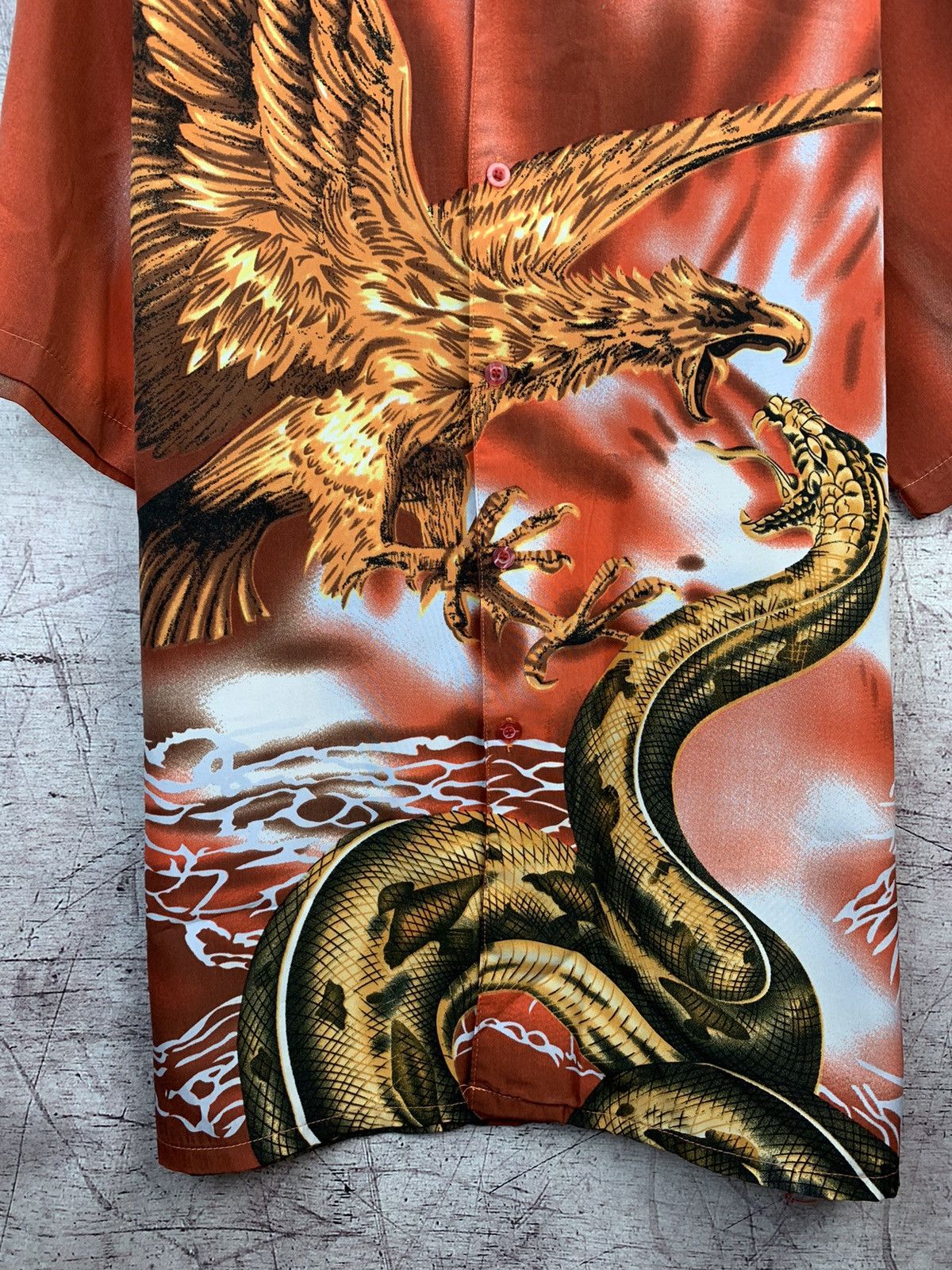 Japanese Brand × Vintage Vintage Dragon Japanese Shirt Size US XXL / EU 58 / 5 - 2 Thumbnail