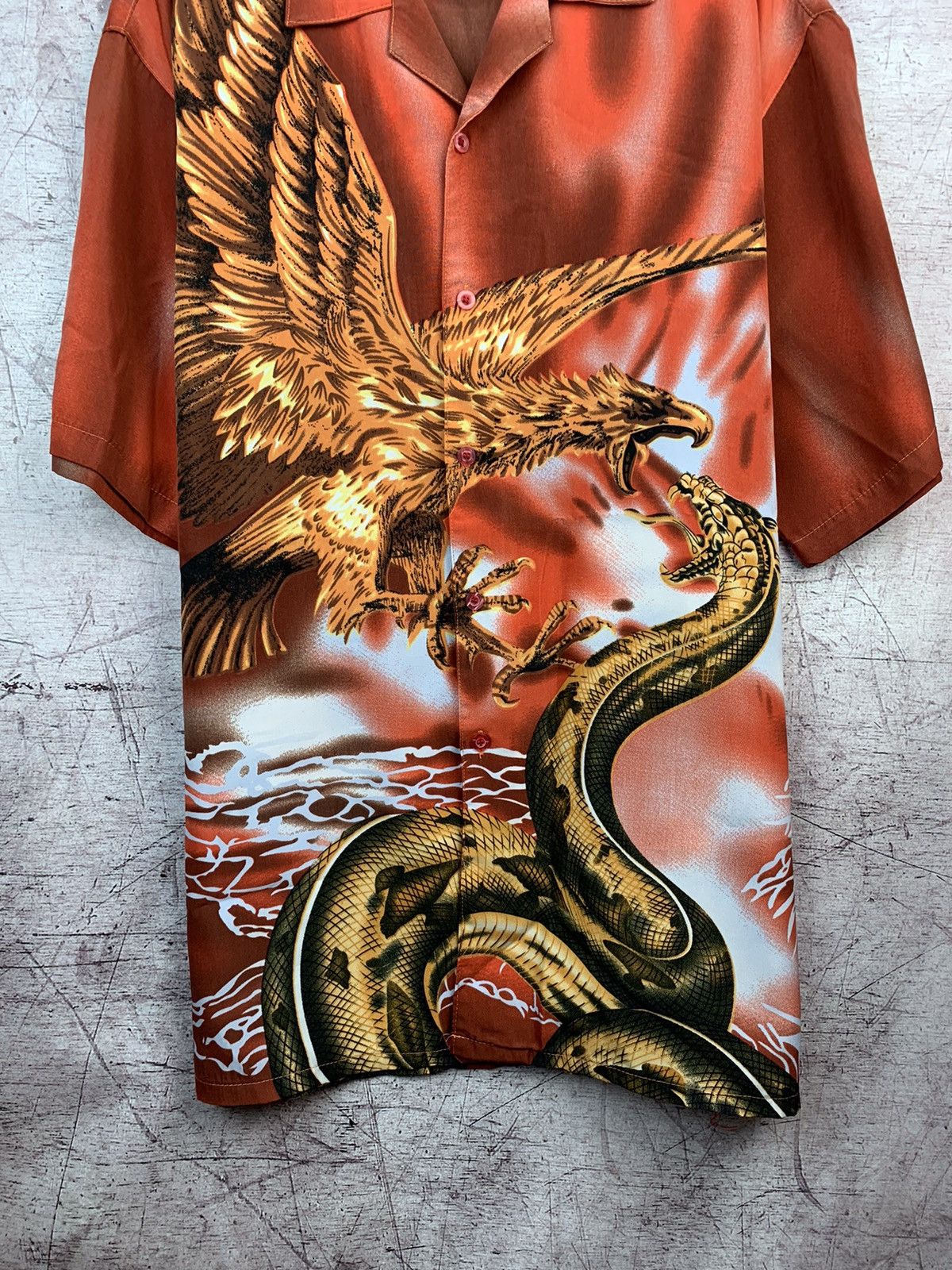 Japanese Brand × Vintage Vintage Dragon Japanese Shirt Size US XXL / EU 58 / 5 - 3 Thumbnail