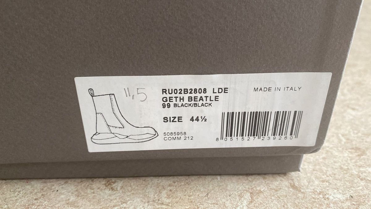 Rick Owens *RARE* RICK OWENS Black Geth Beatle Chelsea Boots Size US 11.5 / EU 44-45 - 10 Thumbnail