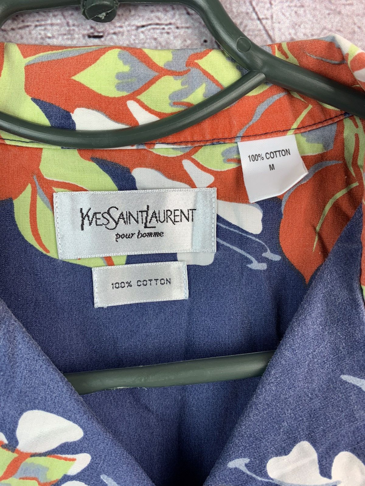 Yves Saint Laurent Vintage Yves Saint Laurent Hawaiian Mens Shirt Size US M / EU 48-50 / 2 - 4 Thumbnail