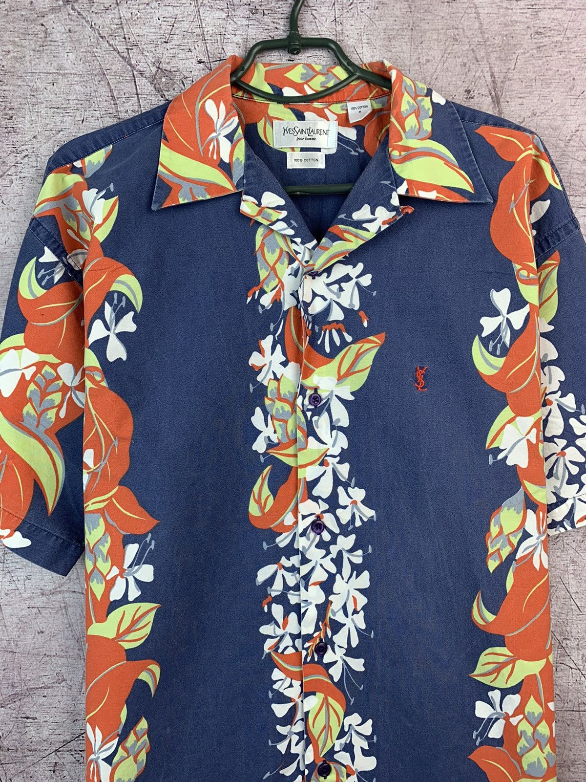 Yves Saint Laurent Vintage Yves Saint Laurent Hawaiian Mens Shirt Size US M / EU 48-50 / 2 - 3 Thumbnail