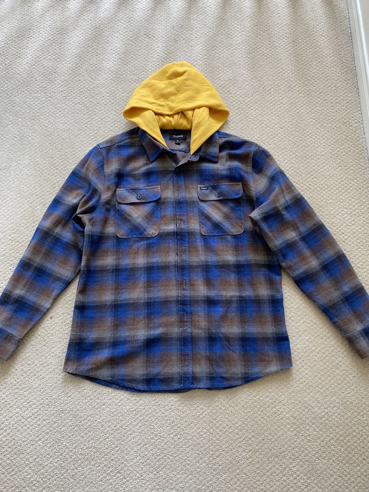 Brixton Bowery Hooded Flannel | Grailed